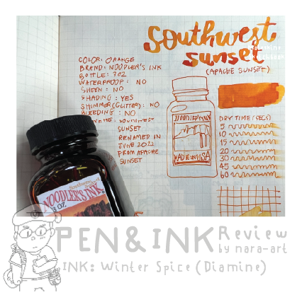 Ink Review Southwest Sunset Ink Noodler's Ink Orange Ink